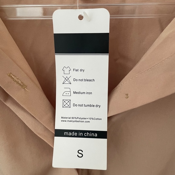 NWT Khaki/Tan Mini Collared Dress - Picture 10 of 10